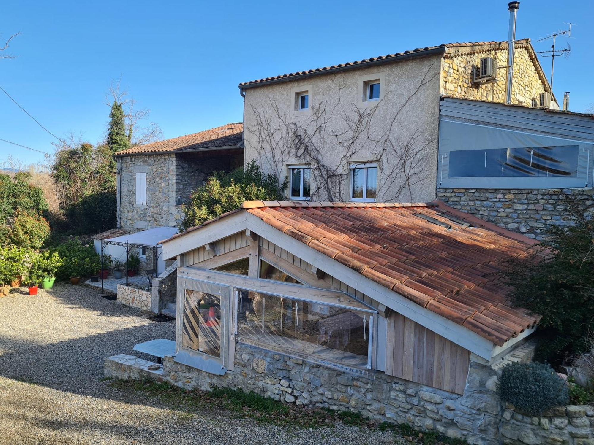 Le Mas De La Colombe Grospierres Exterior foto